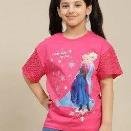 Girls Graphic Round- Neck T-shirt-image-36