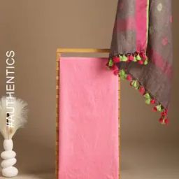 indie picks Handloom Linen Katan Unstitched Top Dupatta Set-picture-37
