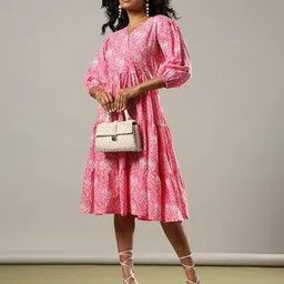 nyrika Women Floral Print Tiered Dress-picture-31