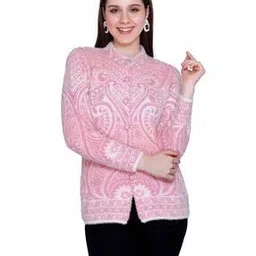 chatanya Women Paisley-Knit High-Neck Cardigan-picture-42