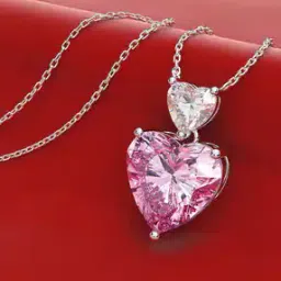 jewels galaxy Women American Diamond-Studded Heart Pendant-picture-35