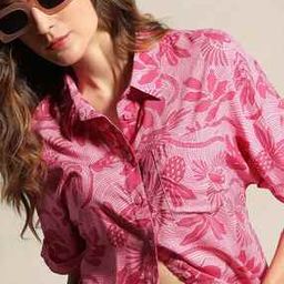 vero moda Women Floral Print Regular Fit Shirt with Patch Pocket-picture-21