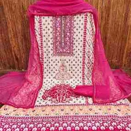 revangi Women Embroidered 3-Piece Unstitched Dress Material-picture-46