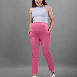 mamma's maternity Ankle-Length Track Pants with Insert Pockets-picture-23