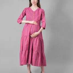 negen Striped Tiered Dress-picture-50