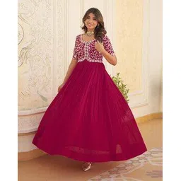 wedani Women Embroidery Gown Dress-picture-11
