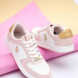 u.s. polo assn. Women Logo Embossed Lace-Up Sneakers-picture-17