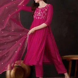 kvs fab Embroidered Straight Kurta Set-picture-36