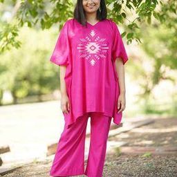 svaraa Women Geometric Print Kurta & Palazzos Set-picture-32