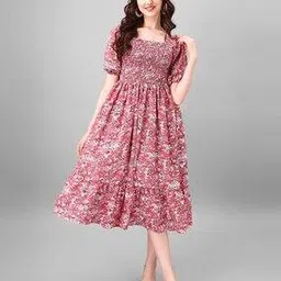 raiyani enterprise x ag Women Floral Print Fit & Flare Dress-picture-33