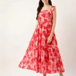 deewa Floral Print Tiered Dress-picture-29