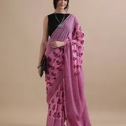 jaipur kurti Women Paisley Print Pure Cotton Mulmul Saree-picture-32