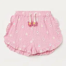 juniors by lifestyle Girls Floral Print & Checks Shorts-picture-12