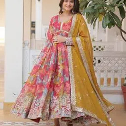 wedani Women Embroidered Anarkali Kurta Set-picture-52