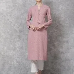 biba Straight Kurta with Neck Tie-Up-picture-50