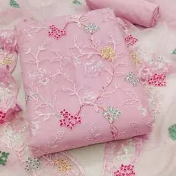 svaraa Women Embroidery Unstitched Dress Material-picture-23