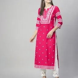 nyrika Women Round-Neck Straight Kurti-picture-27
