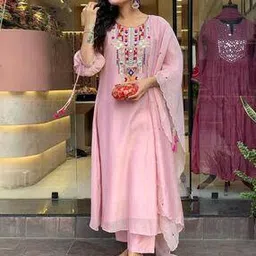 nyrika Women Embroidery Anarkali Kurta Set-picture-52