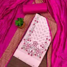 svaraa Women Embroidered Unstitched 3-Piece Dress Material-picture-20