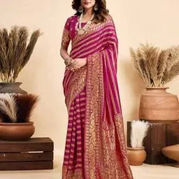 satrani Women Silk Traditional Saree with Blouse Piece-picture-12