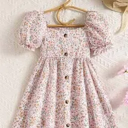 styleconnect Girls Floral Print Fit & Flare Dress-picture-26