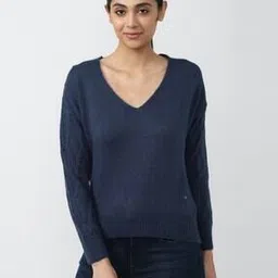 van heusen V-Neck Sweater with Ribbed Hems-picture-38