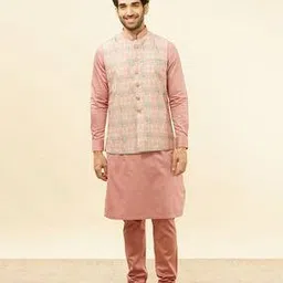 manyavar Men Printed Regular Fit Nehru Jacket-picture-14