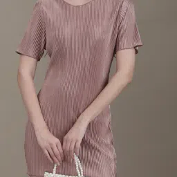 Shein Short Sleeves Ribbed Mini Tshirt Dress image 1