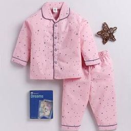 clt.s Girls Graphic Print Shirt & Pyjamas Set-picture-1
