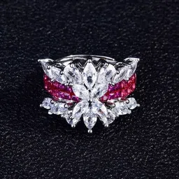 designs & you Women Silver-Plated Stone-Studded Ring image 1