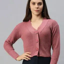 campus sutra Button Down V-neck Cardigan-picture-16