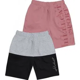 hellcat Pack of 2 Colourblock Bermuda Shorts with Elasticated Waist-picture-34