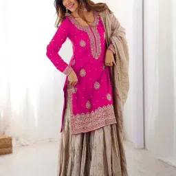 nyrika Women Embellished Straight Kurta Set image 1