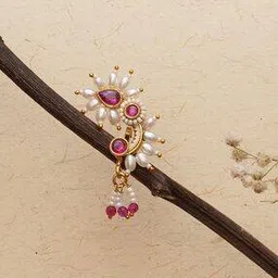 malifionna Women Gold-Plated Beaded Nosepin-picture-31