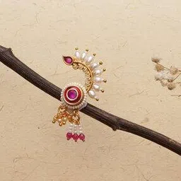 malifionna Women Gold-Plated Beaded Nosepin-picture-19