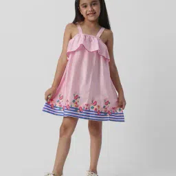 nauti nati Girls Floral Print Square-Neck A-Line Dress image 1