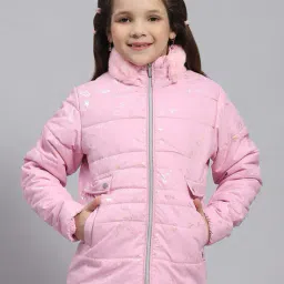 monte carlo Girls Printed Zip-Front Puffer Jacket image 1