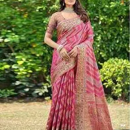 satrani Women Chevron Saree with Contrast Border-picture-39