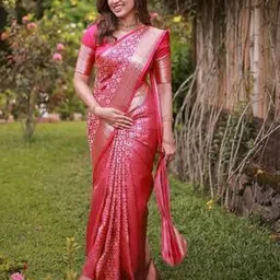 anjaneya sarees Women Banarasi Silk Designer Kanjivaram Saree-picture-53