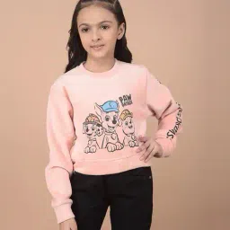 crimsoune club Girls Regular Fit Graphic Sweatshirt image 1
