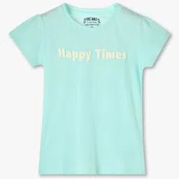 kg frendz Girls Glitter typographic Embossed T-Shirt-picture-23