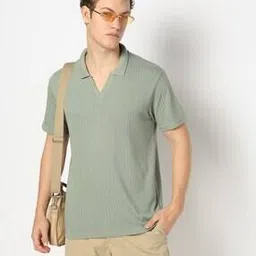 yousta Men Crochet Structure Regular Fit Polo T-Shirt-picture-48
