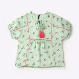 Floral Print Top with Lace Insert-image-50