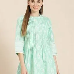 juniper Printed A-Line Kurta with Pin-Tucks-picture-41