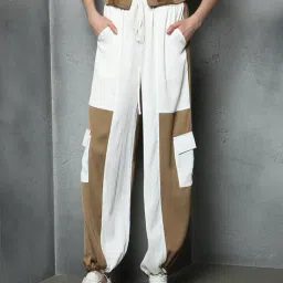 Shein women trousers & p grey/white xs image 1