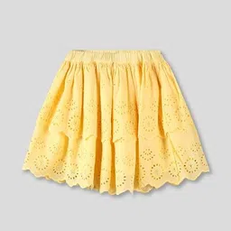 wotnot by azorte Schifilli Embroidered Flared Skirt image 1