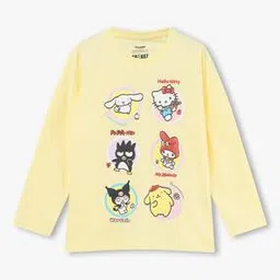 kg frendz Girls Hello Kitty & Friends Print Slim Fit Crew-Neck T-Shirt-picture-20