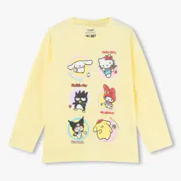 kg frendz Girls Hello Kitty & Friends Print Slim Fit Crew-Neck T-Shirt image 1