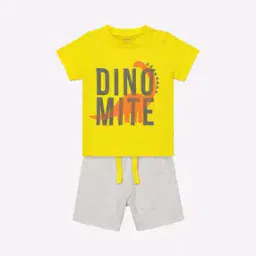 mothercare Typographic Print T-shirt with Shorts-picture-49