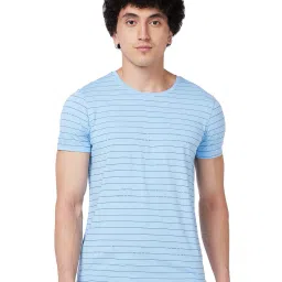 spykar Men Striped Slim Fit Round-Neck T-Shirt image 1